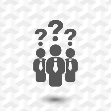 Question mark over people icon stock vector illustration イラスト素材