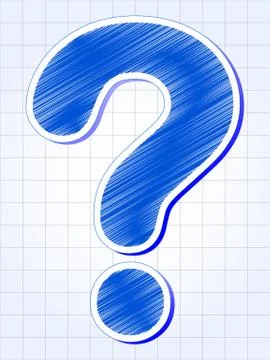 Question-mark over squared sheet Stock Illustration
