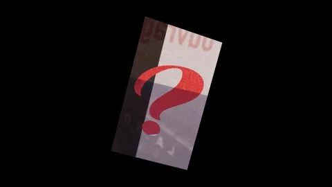 Question Mark in Paper Cut Letter. Ransom Letter style. Magazine Cut Outs. .. Stock Footage 256990318
