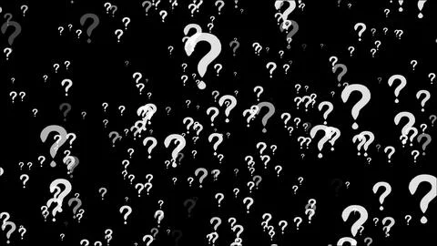 Question mark on particle element on the black screen background Stock Illustration