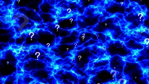 Question mark particle zoom out on the mineral glow blue line texture abstra Stock Footage 305182495