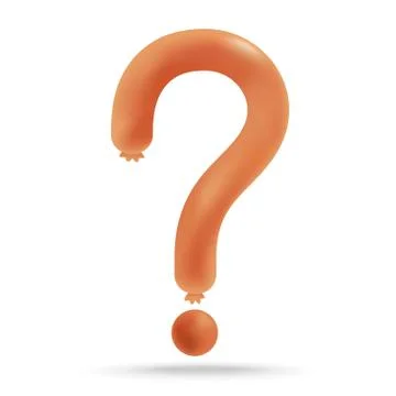 Question mark pencil sausage Stock Illustration
