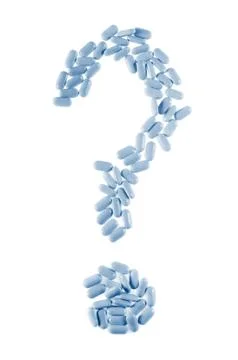 Question mark from pills Стоковые фото