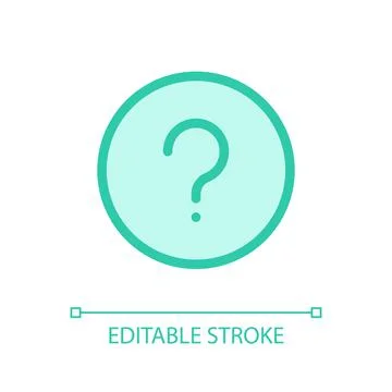 Question mark pixel perfect glassmorphism ui icon Stock Illustration
