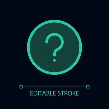 Question mark pixel perfect glassmorphism ui icon for dark theme Stock Illustration