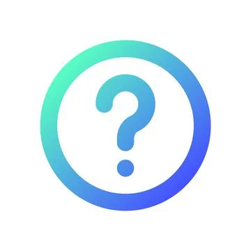 Question mark pixel perfect gradient linear ui icon Stock Illustration