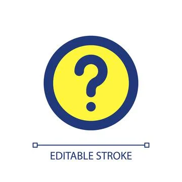 Question mark pixel perfect RGB color ui icon Stock Illustration