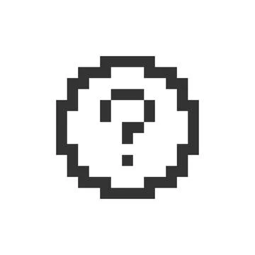 Question mark pixelated ui icon Ilustración de archivo