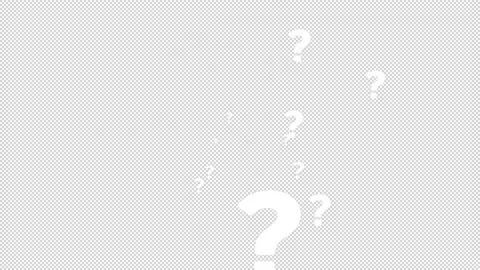 Question mark popping time remap animation alpha channel transparent background Stock Footage 233712412