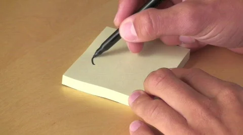 Question Mark on Post-it Stock Footage 752551