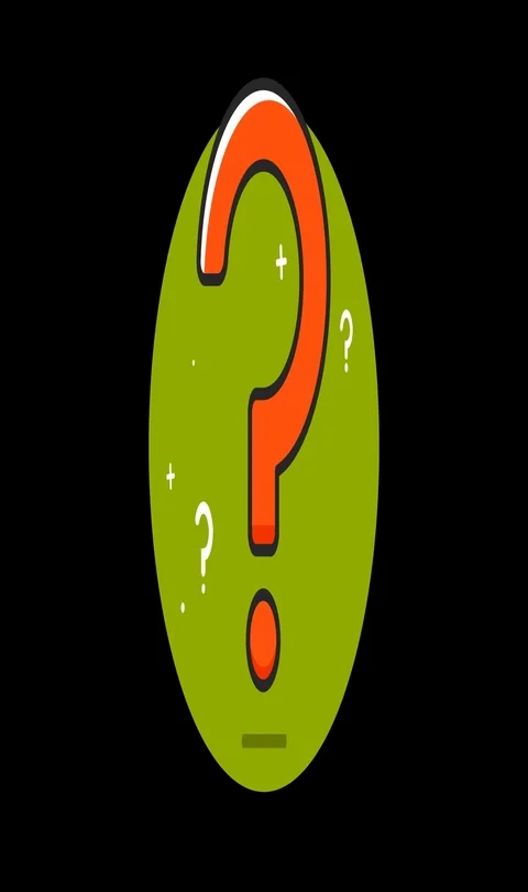 Question Mark Premium flat icon animated with alpha channel Stock Footage 101584720