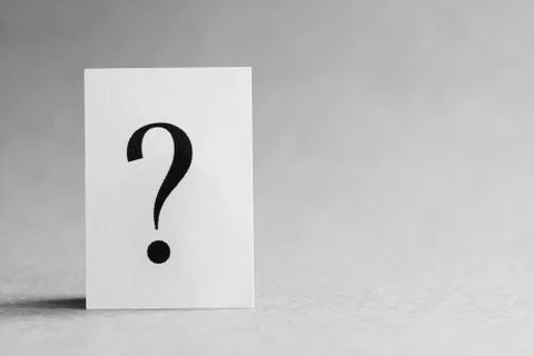 The question mark is printed Stock Photos