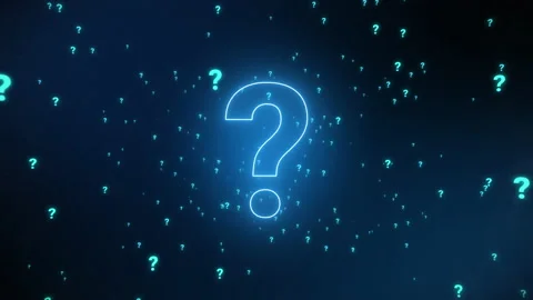 Question mark problem sign with particle... | Stock Video | Pond5
