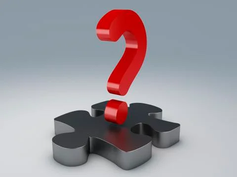 Question mark puzzle. concept graphic Stock Illustration