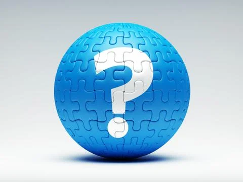 Question mark puzzle. Stock Illustration