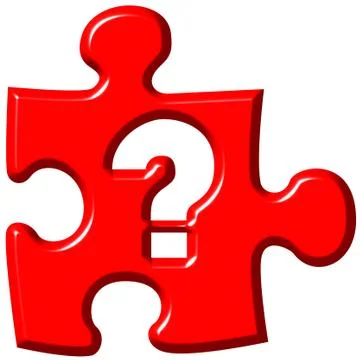 Question mark puzzle piece Stock Illustration