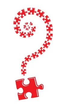 Question mark puzzle Question mark from puzzle illustration on white backg... Stock Photos