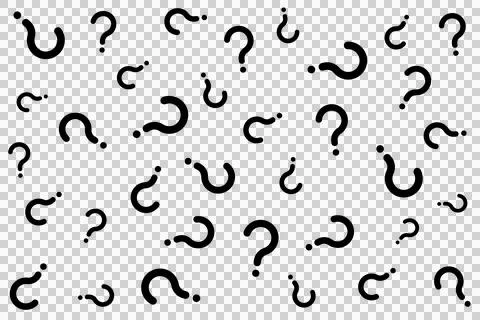 Question mark random pattern background (black and white) Illustrazione stock