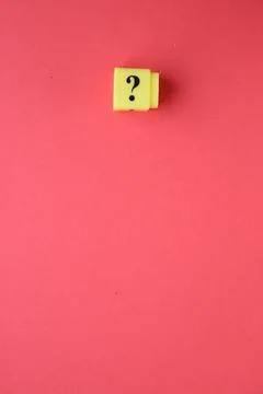 Question mark on a red background.. Stock Photos