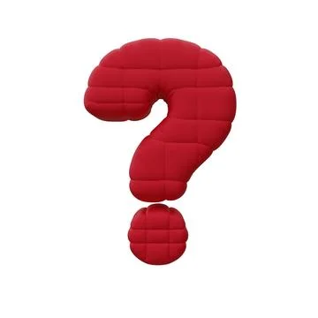 Question Mark Red Balloon. Isolated on white background. 3D rendering Stock Illustration
