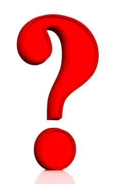 Question mark of red color Stock Illustration