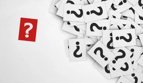 Question Mark Red Paper Stock Illustration