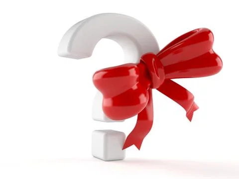 Question mark with ribbon Stock Illustration