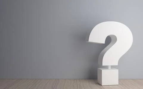 Question mark in the room Stock Illustration