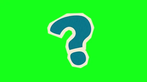 Question Mark Scrapbook Doodle Paper Cutout in Stop Motion Style Stock Footage 318987092
