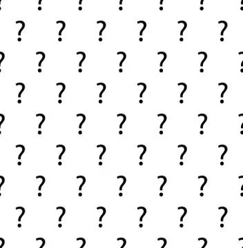Question mark Seamless background .  vector black texture, pattern, wallpaper Stock Illustration