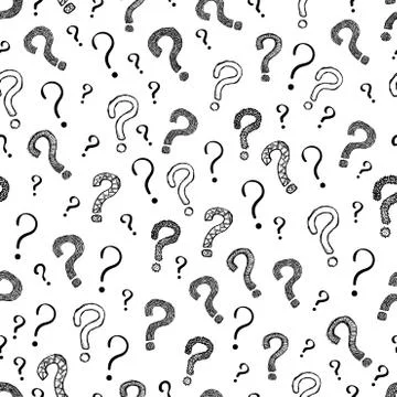 Question Mark Seamless Pattern Background Illustrazione stock