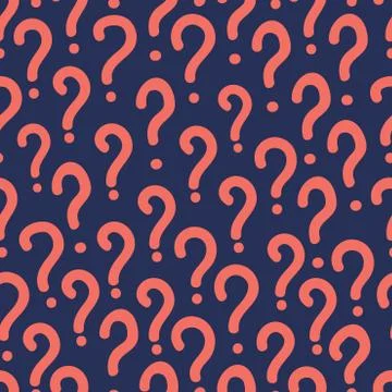Question Mark Seamless Pattern Background Stockillustratie
