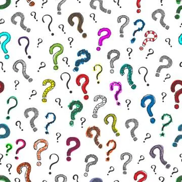 Question Mark Seamless Pattern Background Stock Illustration