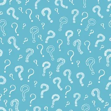 Question Mark Seamless Pattern Background Stock Illustration