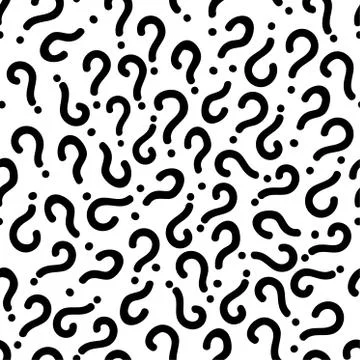 Question Mark Seamless Pattern Background Stock Illustration