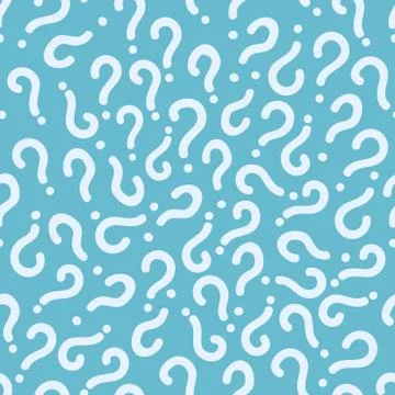 Question Mark Seamless Pattern Background Stock Illustration