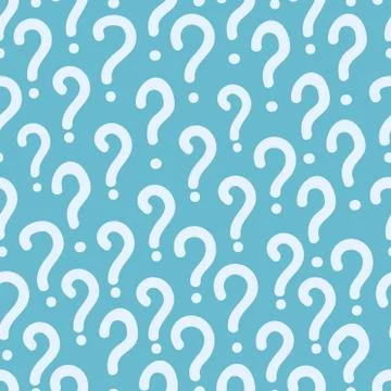 Question Mark Seamless Pattern Background Stock Illustration