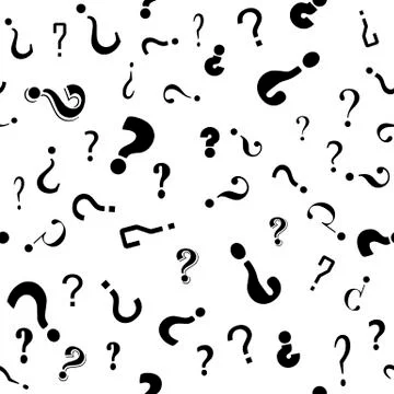 Question Mark Seamless Pattern. Stock Illustration