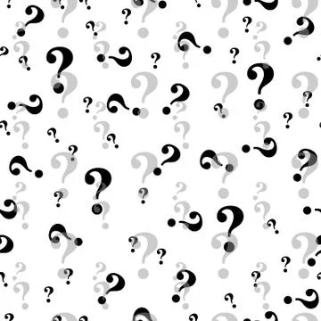 Question mark seamless pattern . Vector seamless pattern with question marks. Illustrazione stock
