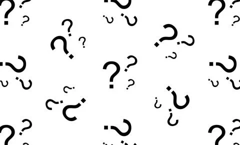 Question mark seamless pattern. Vector seamless pattern with question marks. Stock Illustration