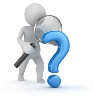 Question mark search Stock Illustration