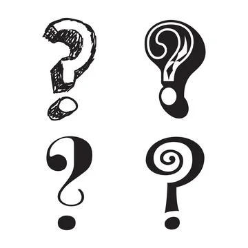 Question mark set icon design. Stock Illustration