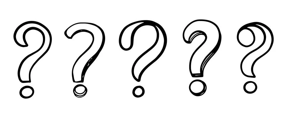 Question Mark Set. Quiz FAQ Signs Collection Stock Illustration