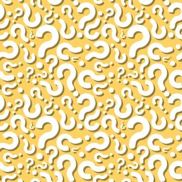 Question Mark With Shadow Seamless Pattern Illustrazione stock