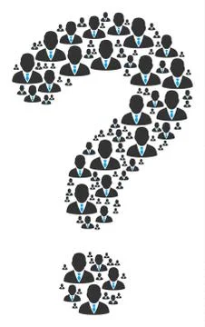 Question Mark Shape of Boss Icons 스톡 일러스트