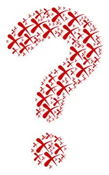 Question Mark Shape of Erase Icons Stock Illustration