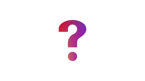 Question mark shape icon colorful animation on white background Stock Footage 279302012