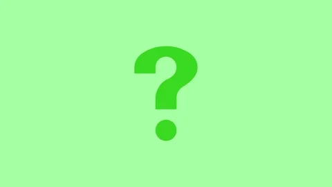 Question mark shape icon green color animation Stock Footage 279302023