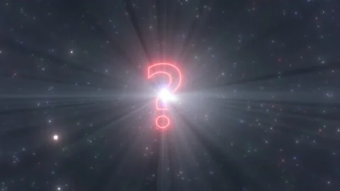 Question Mark Shape Outline Beautiful Glow Neon Lights Tunnel Portal Stock Footage 171901666