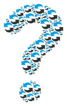 Question Mark Shape of Refresh Icons 스톡 일러스트